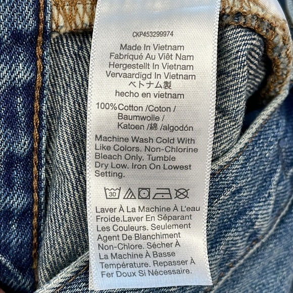 Madewell Relaxed Denim Shorts Button Fly Cut Off Cheeky Split Hem Sz 29 - Picture 12 of 14